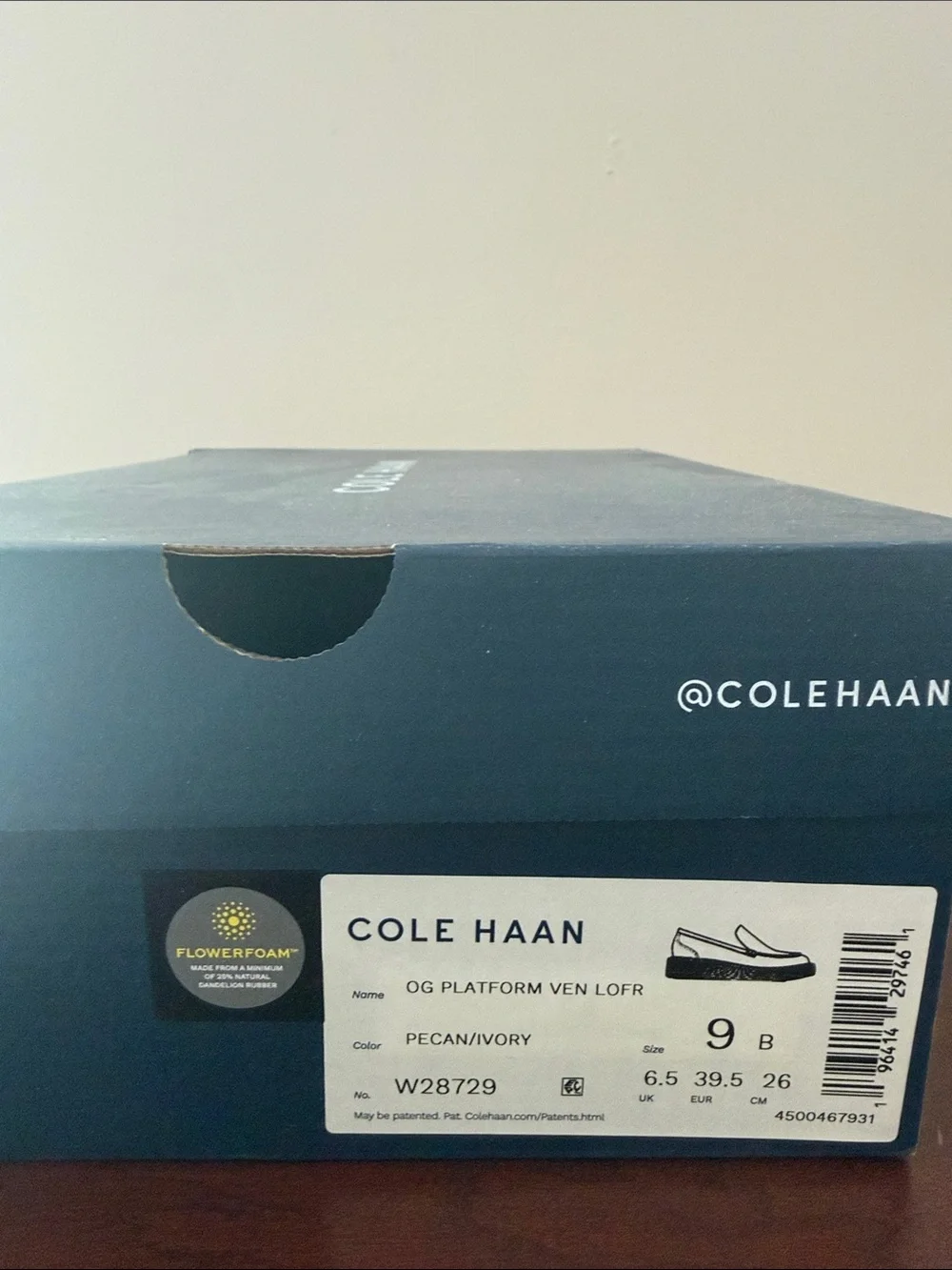 Cole Haan Brown and Cream Leather Penny Loafers